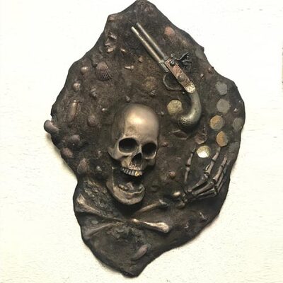“Jolly Old Roger” - Pirate Skull Relief - $200